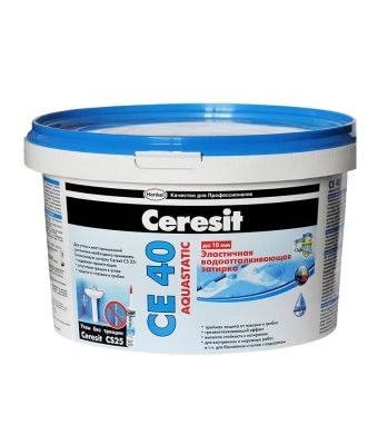 Затирка для швов Ceresit CE40 Серебристо-серый водоотталкивающая №04 (2кг) 