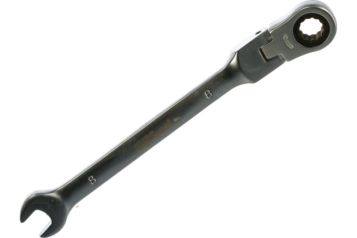 Ключ комбинированный трещоточный с шарниром  8мм "AV Steel" AV-315208