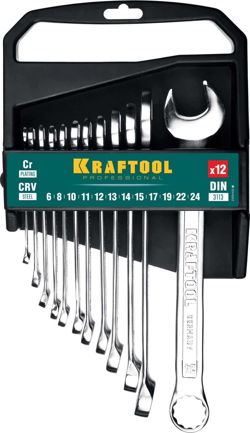 Набор комбинированных гаечных ключей 12 шт, 6 - 24 мм, KRAFTOOL