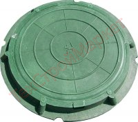 Люк полимерпесчаный тип "Д" Зелёный d-540 до 1,5т