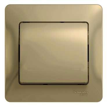 Выключатель 1-клавишный Schneider Electric GLOSSA GSL000412 с/п в сборе с рамкой титан