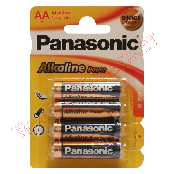 Элемент питания батарейка пальчиковая Panasonic LR6  Alkaline  Power BL*4 (CDS) ПРОМО
