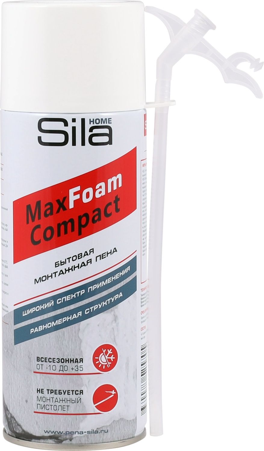 Пена всесезонная, бытовая монтажная Home Max Foam Compact , 400 мл Sila 