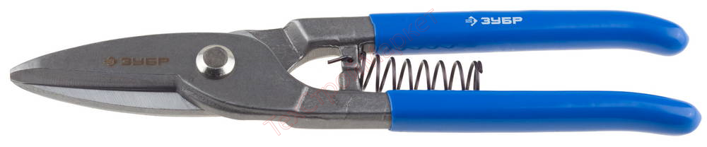 Ножницы по металлу цельнокованые ЗУБР , прямые, Cr-V, 250 мм, серия Профессионал