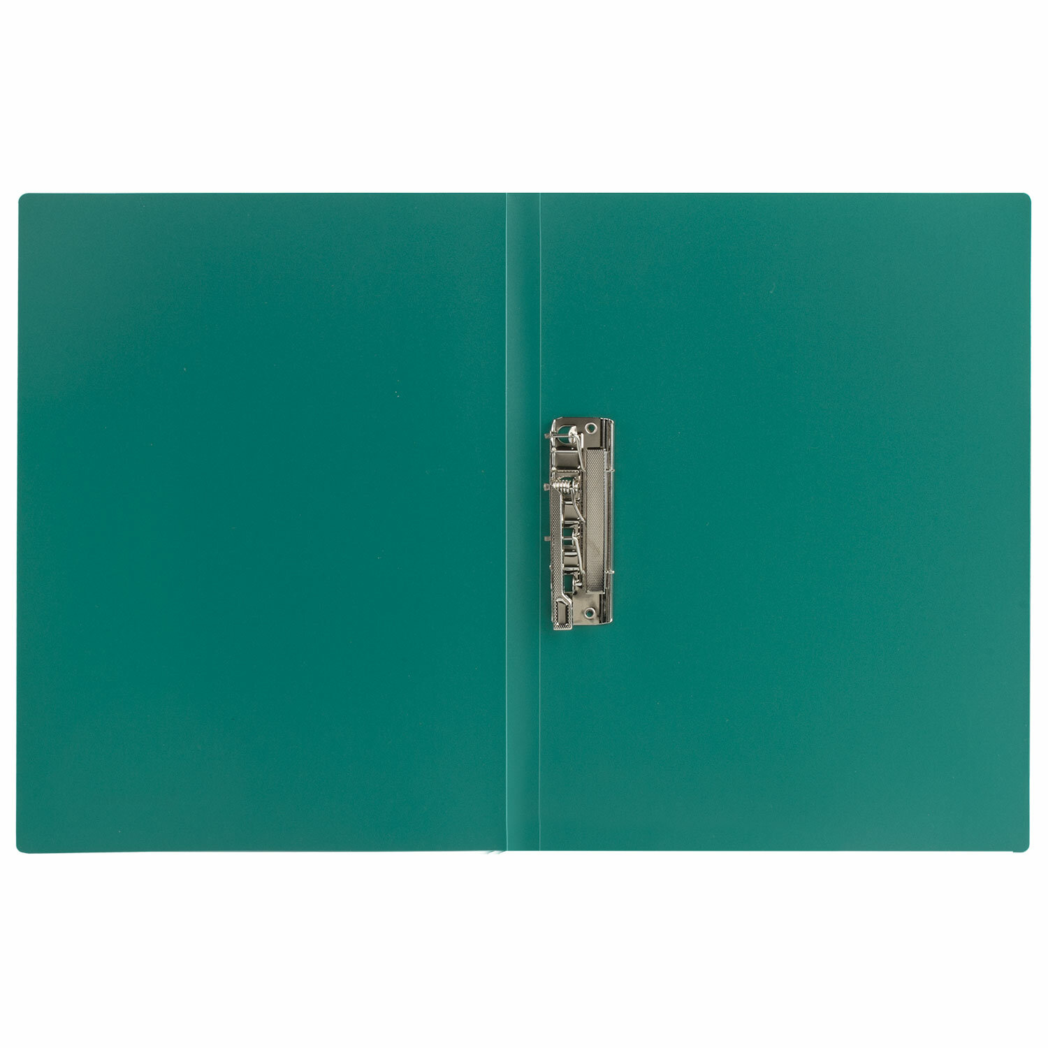 Папка с боковым металлическим прижимом, зеленая, до 100 листов, 0,5 мм, 229235 STAFF