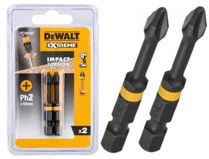 Биты ударные IMPACT Torsion Ph2,50мм,2шт DeWalt