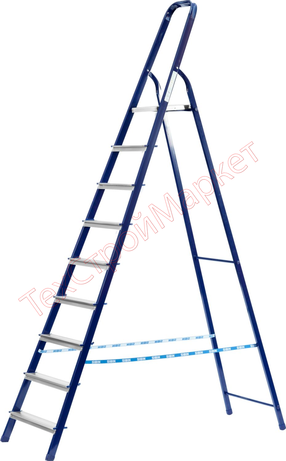 Лестница-стремянка СИБИН стальная, 10 ступеней, 208 см