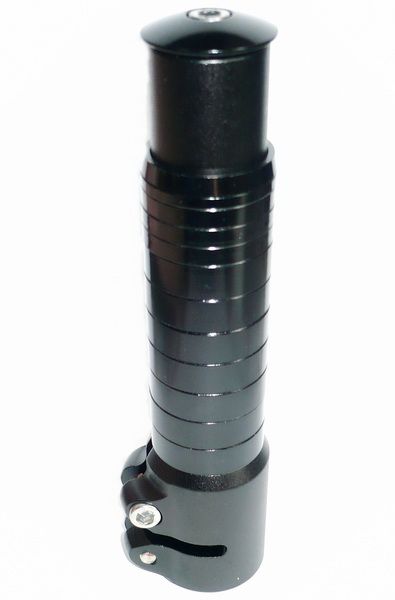 Удлинитель штока вилки выдвижной SH-01 для безрезьбовой рул. колонки 1-1/8"x124x138 мм, алюминиевый, чёрный