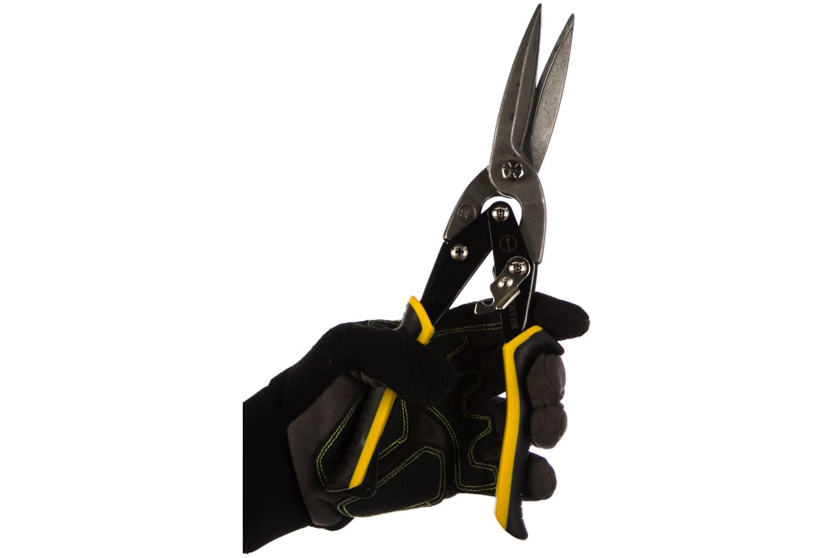 Ножницы по металлу рычажные STAYER "MAX-Cut" 290мм, прямые удлин, кованая Cr-V сталь
