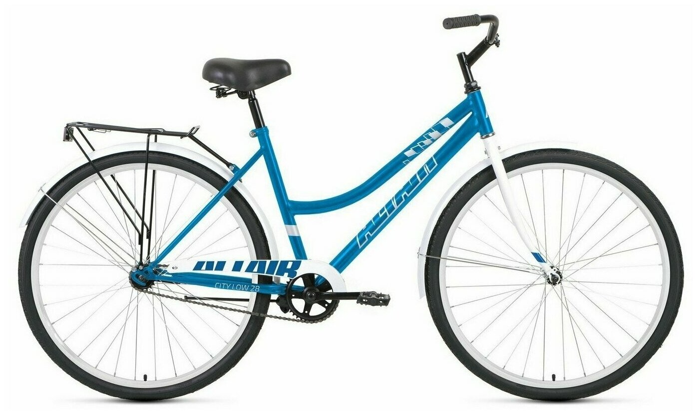 Велосипед ALTAIR CITY 28 low (рост 19") 2020-2021, голубой/белый, RBKT1YN81010