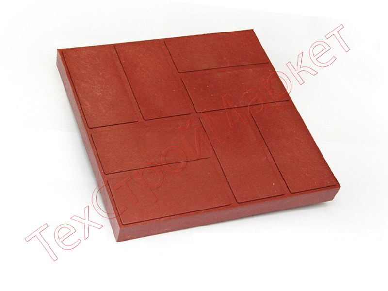 Плитка полимерпесчаная 330*330*25мм Красная