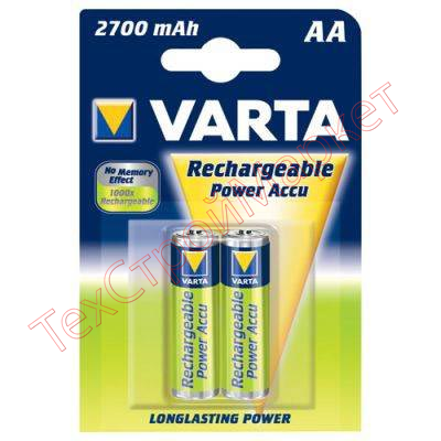 Аккумулятор VARTA R6 (2700 mAh Ni-Mh) 5706.301.402 BL2 7859