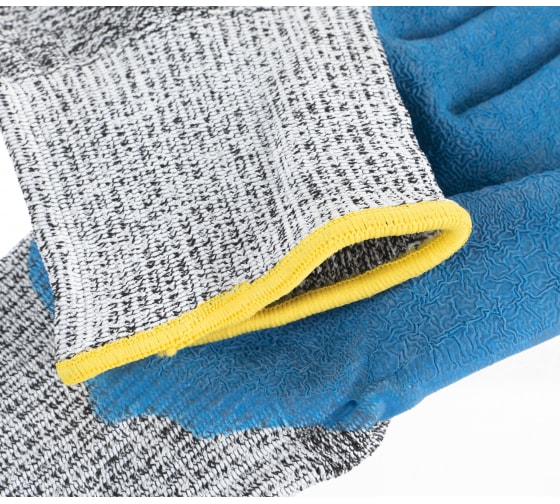 Перчатки для защиты от порезов , с рельефным латексным покрытием, размер M (8) ЗУБР