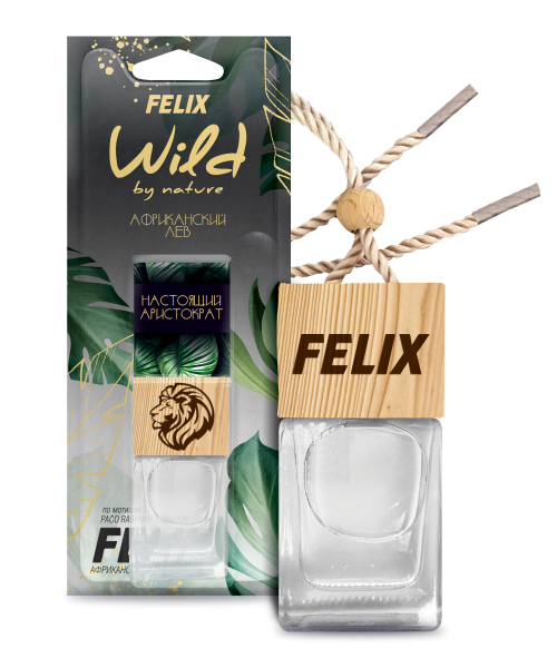 Ароматизатор подвесной (бутылочка) WILD BY NATURE Африканский лев (FELIX)