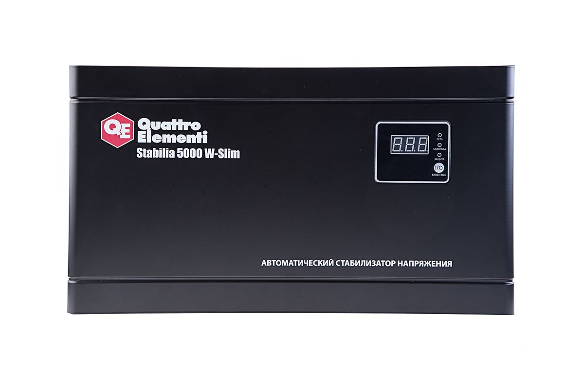 Стабилизатор напряжения настенный Stabilia 5000 W-Slim (5000 ВА, 140-270 В)  QUATTRO ELEMENTI