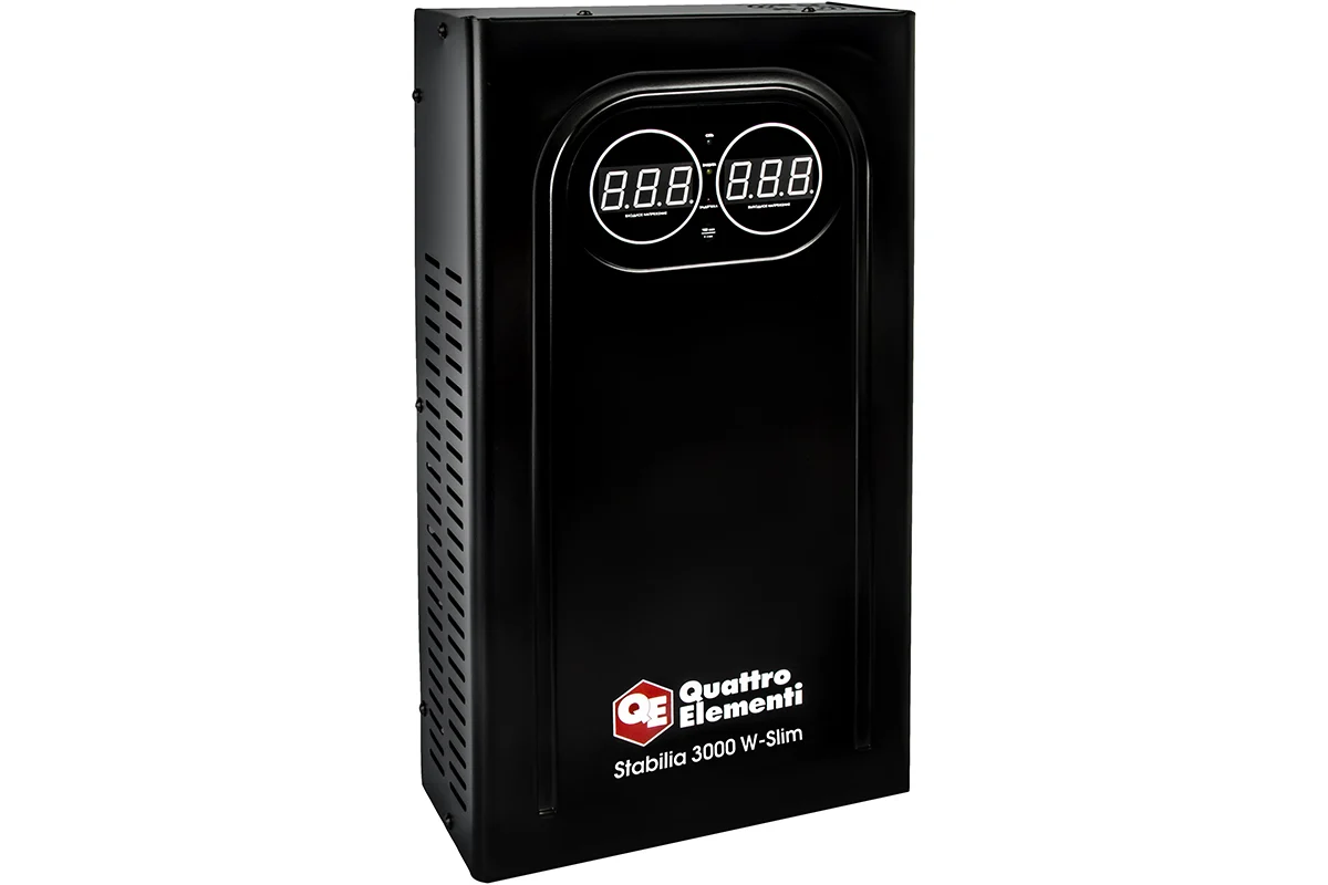 Стабилизатор напряжения настенный Stabilia 3000 W-Slim (3000 ВА, 140-270 В) QUATTRO ELEMENTI 