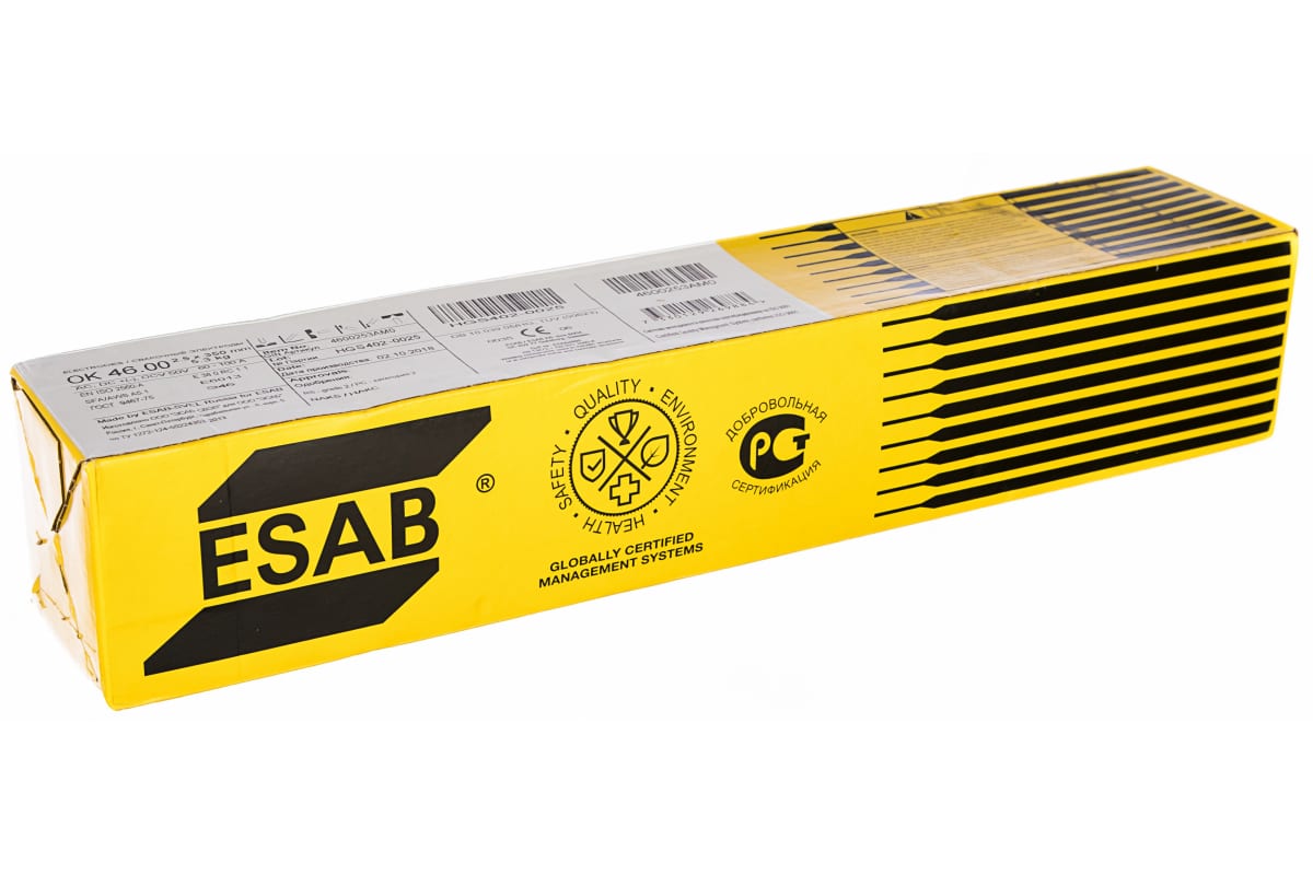Электроды ESAB ОК 46.00 ф2,5мм 5,3  кг упаковка