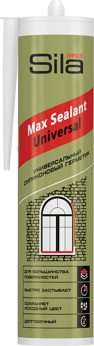 Герметик силиконовый универсальный, бесцветный, Sila PRO Max Sealant Universal, 280 мл