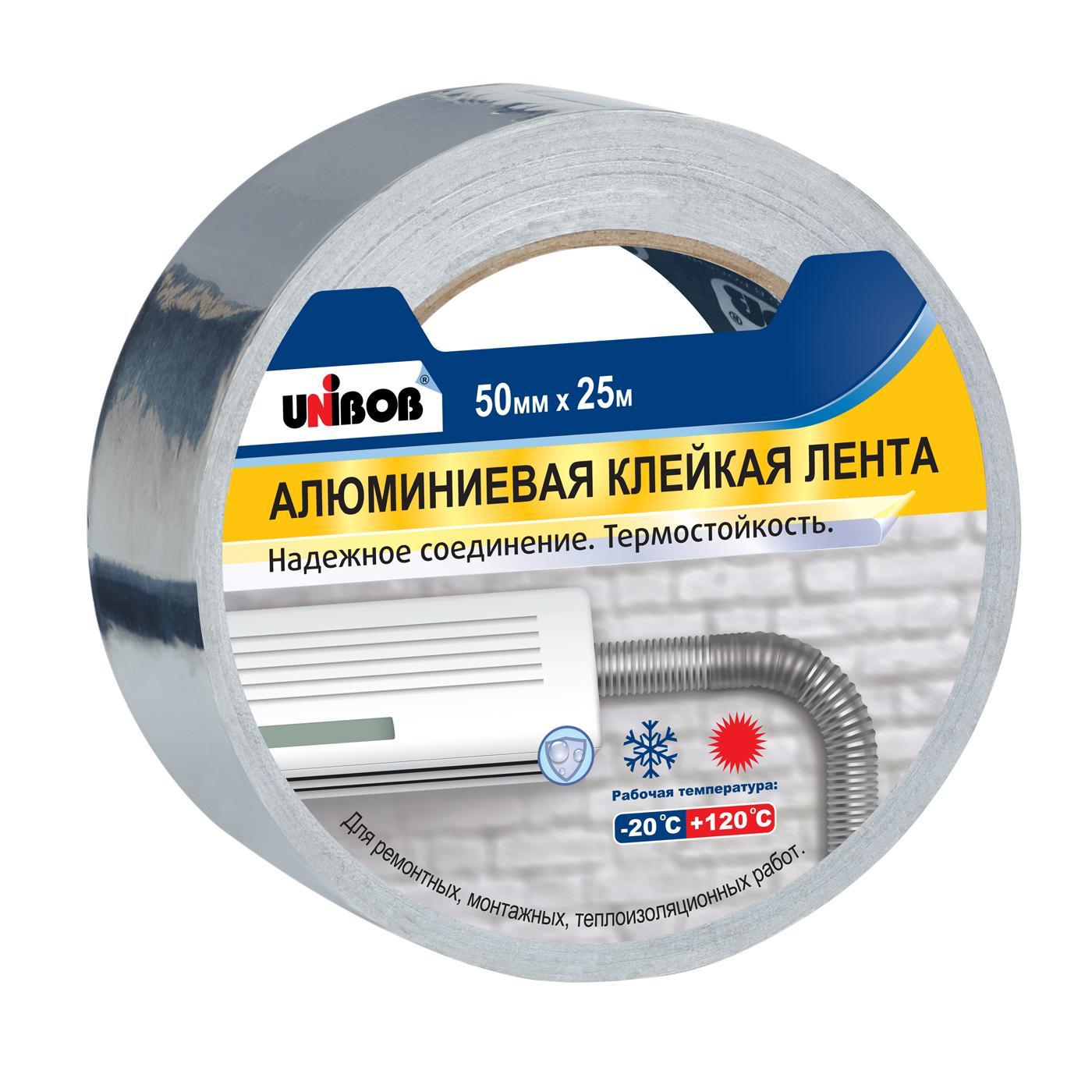 Лента клейкая алюминивая 50*25(24) UNIBOB