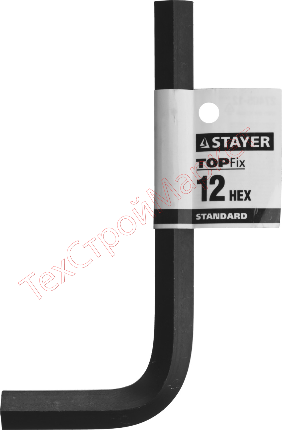 Ключ имбусовый STAYER "STANDARD", сталь, черный, 12мм