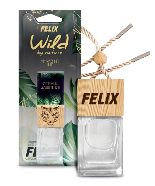Ароматизатор подвесной (бутылочка) WILD BY NATURE Амурский тигр (FELIX)