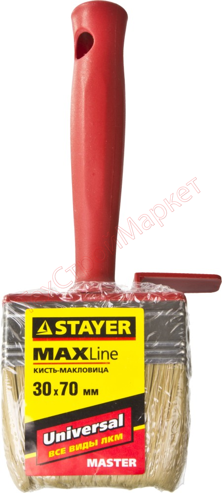 Макловица STAYER "MASTER" UNIVERSAL, светлая щетина, пластмассовый корпус, 3х7см