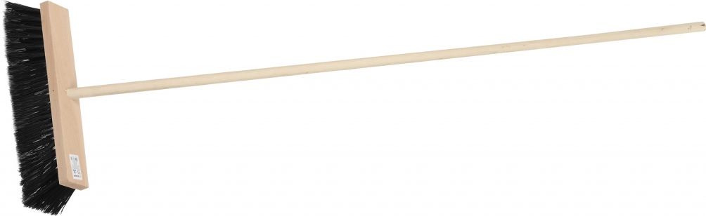 Щетка ЗУБР уличная деревянная с ручкой, волокно 90 мм, ПЭТ 140 см, 40х7 см