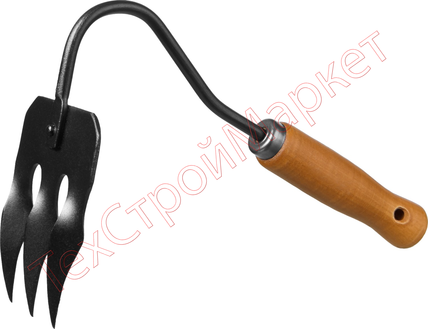 Грабли-рыхлитель "PROLine" 3-хзубые с деревянной ручкой,  20х86х265мм GRINDA 421514
