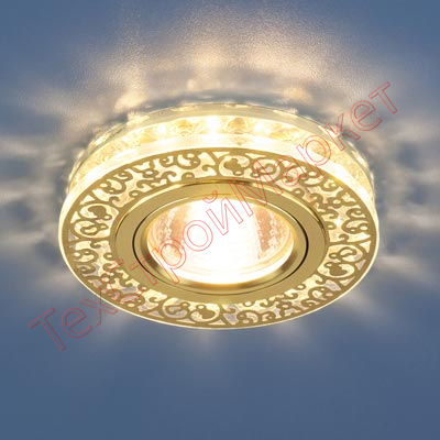 Точечный светильник Elektrostandard 6034 MR16 GD/CL золото/прозрачный a029894    