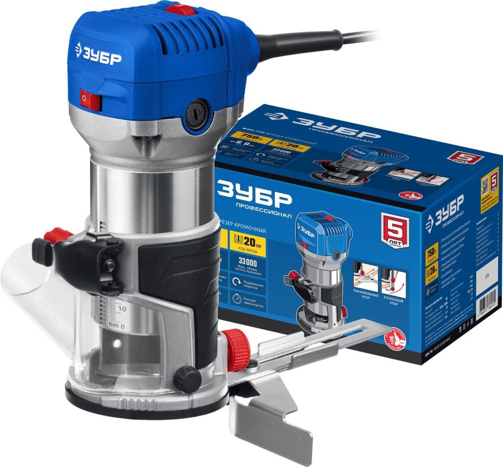 Фрезер кромочный 750 Вт, ЗУБР Профессионал (ФПК-750) Фрезер кромочный 750 Вт, ЗУБР Профессионал (ФПК-750)