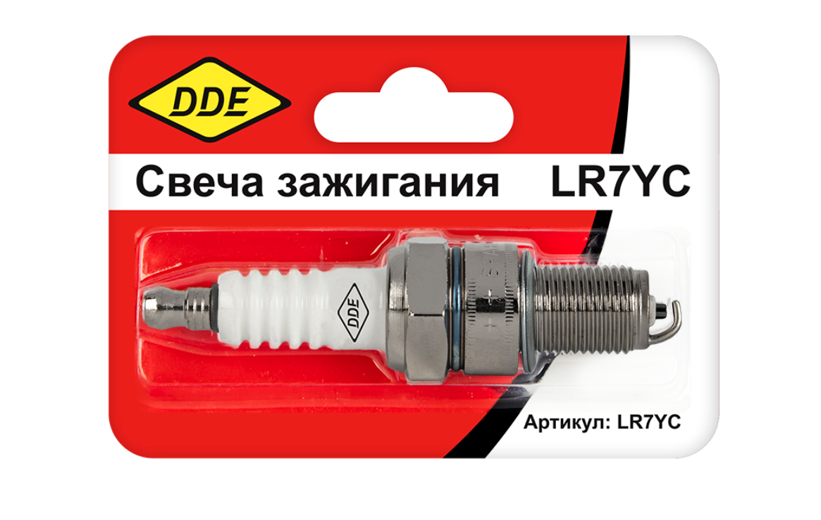 Свеча зажигания DDE - LR7YC (Champion RN11YC4, Bosch WR8DCX, NGK BPR7E "Халк-1", "Халк-3", ВСЕ ДВИГАТЕЛИ HONDA GX340-390 И ИХ АНАЛОГИ