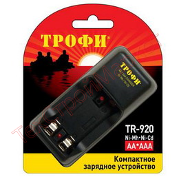 Зарядное устройство ТРОФИ TR-920  компакт-е 2 слота C0031275