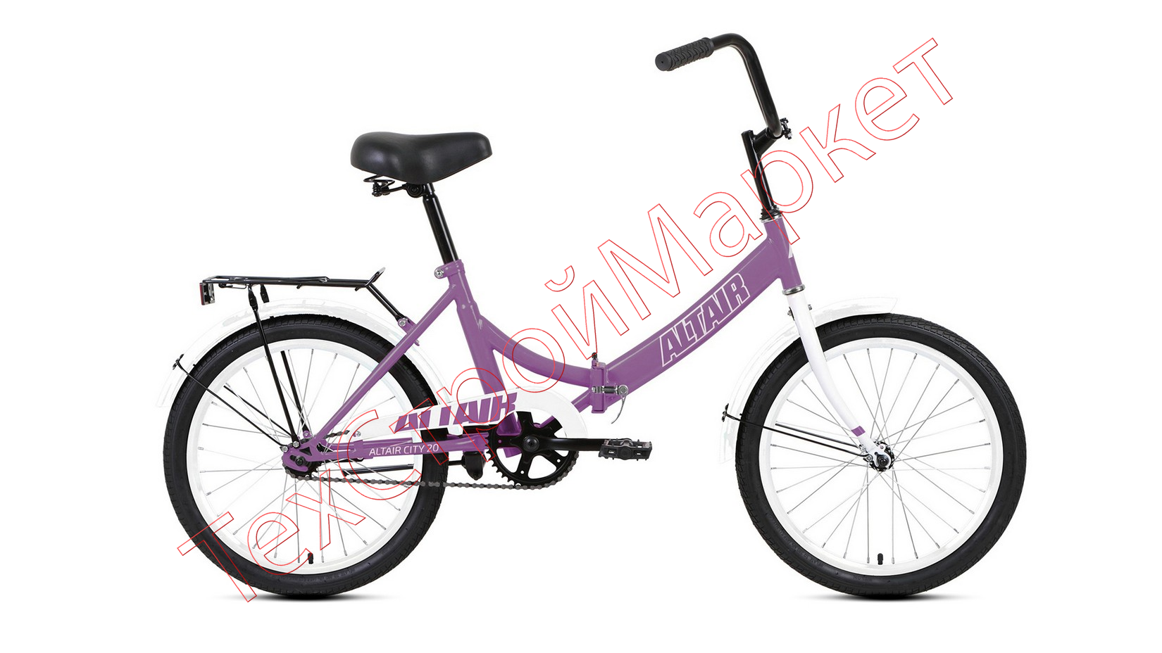 Велосипед ALTAIR CITY 20 (рост 14") 2020-2021, фиолетовый/серый, RBKT1YF01007