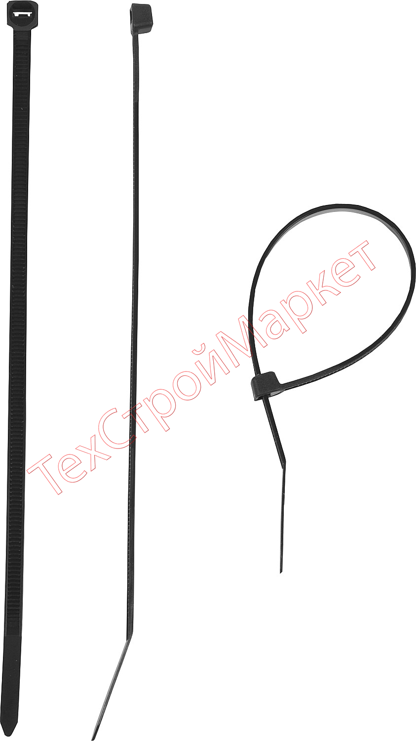 Стяжки кабельные черные КС-Ч1, 3.6 x 250 мм, 100 шт, нейлоновые, ЗУБР Профессионал 309030-36-250