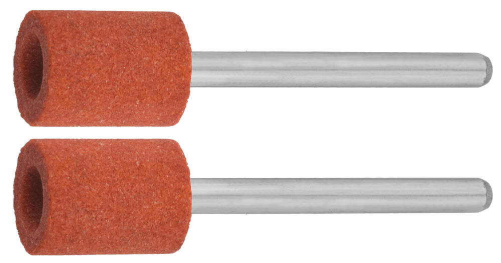Цилиндр ЗУБР абразивный шлифовальный на шпильке, P120, d 9,5x12,7х3,2 мм, L