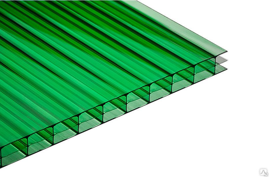 Сотовый поликарбонат Ultraplast SL 6 мм Зеленый (2,1м )